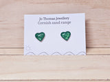 Cornish Sand heart studs