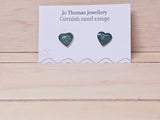 Cornish Sand heart studs