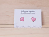 Cornish Sand heart studs