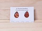 Sea Drop Cornish Sand studs