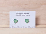 Cornish Sand heart studs