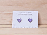 Cornish Sand heart studs