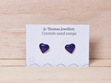 Cornish Sand heart studs