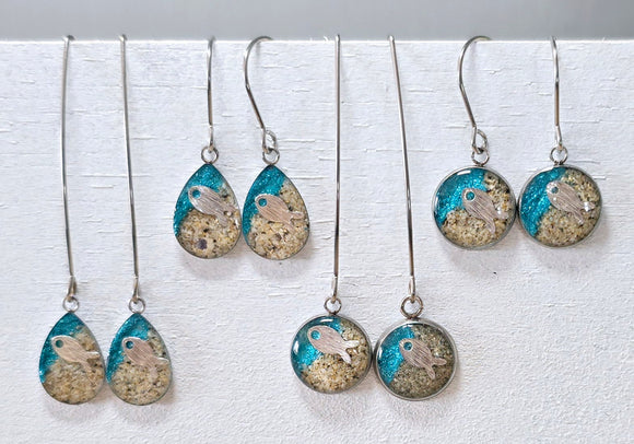 Fish Shoreline drop earrings