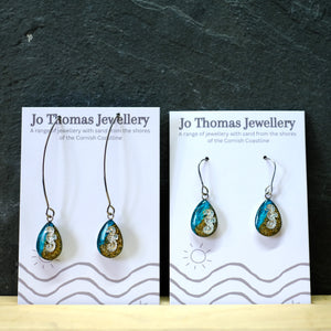 Seahorse Shoreline Sea drop earrings Turquoise £8-£10