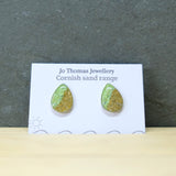 Shoreline Cornish sand seadrop studs