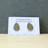 Shoreline Cornish sand seadrop studs