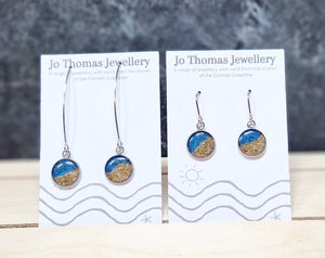 Shoreline round drop earrings Night blue shimmer £8-£10